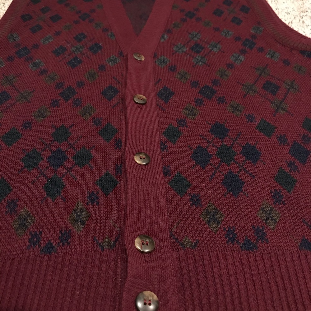 EUC Brandini Wool Blend Button-front Sweater Vest - M - Picture 3 of 7